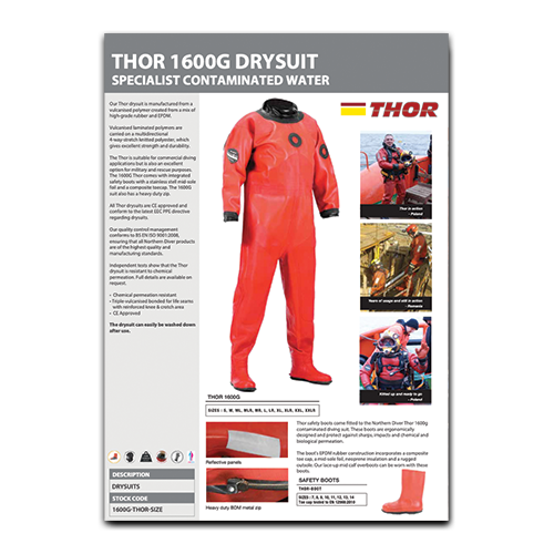 Thor 1600g Drysuit Datasheet